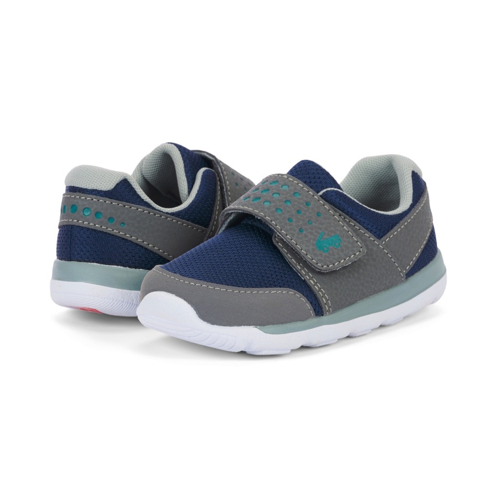 SEE KAI RUN Ryder FlexiRun Blue & Grey Toddler Kids Sneakers Velcro Tennis Shoes
